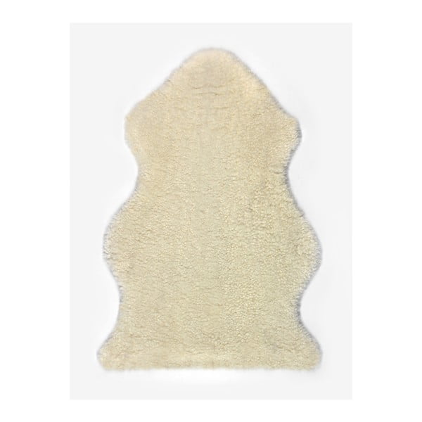 Biały, wełniany dywan z owczej skóry Auskin Teigen, 90x60 cm