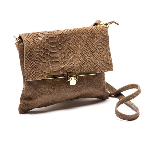 Beżowa skórzana torebka Sofia Cardoni Cira-image-3