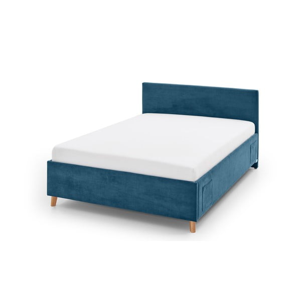 Niebieskie tapicerowane łóżko dziecięce bez stelaża 140x200 cm Cool – Meise Möbel