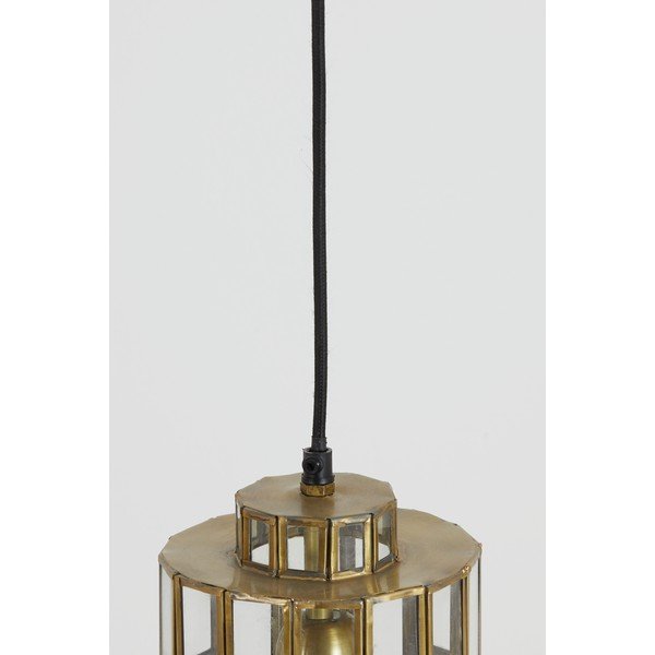 Lampa wisząca w kolorze brązu ze szklanym kloszem Søstrene – Light & Living-image-4