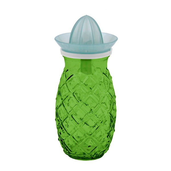 Zielona szklanka ze szkła z recyklingu z wyciskarką cytrusów Ego Dekor Ananas, 0,7 l