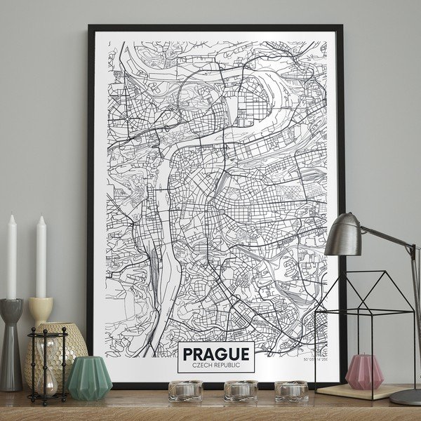Obraz 70x100 cm Map Prague – DecoKing-image-1