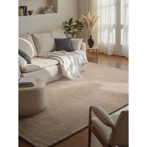 Beżowy wełniany dywan tkany ręcznie 160x230 cm Eleni Light Beige – Hanse Home-image-1