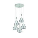 Biała lampa wisząca LED ze szklanym kloszem ø 55 cm Cipera – CINQUE