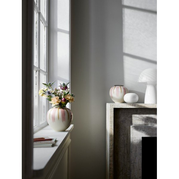 Biało-różowy wazon ceramiczny ø 16 cm Canvas – Kähler Design-image-1