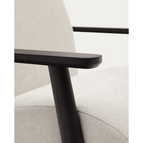 Beżowokremowy fotel z tkaniny szenilowej Meghan – Kave Home-image-4