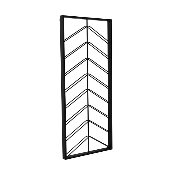 Czarny wiszący metalowy regał na wino liczba butelek 16 70x160x6 cm Malbeo – Light & Living-image-2