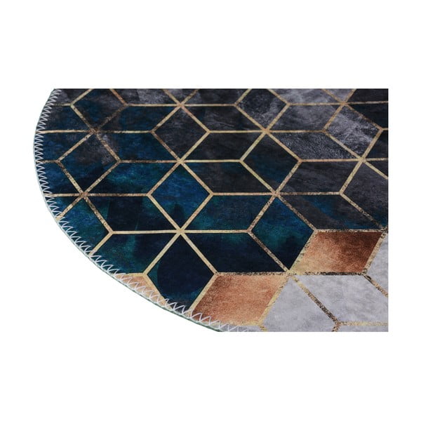 Biało-morski dywan odpowiedni do prania 60x100 cm – Vitaus-image-2