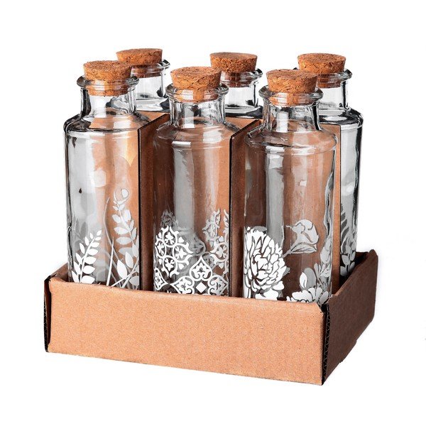 Zestaw 6 butelek szklanych Corcho, 175 ml-image-2