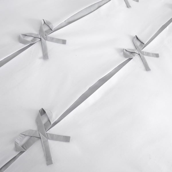Biało-szara pościel Catherine Lansfield Milo Bow, 135x200 cm-image-4