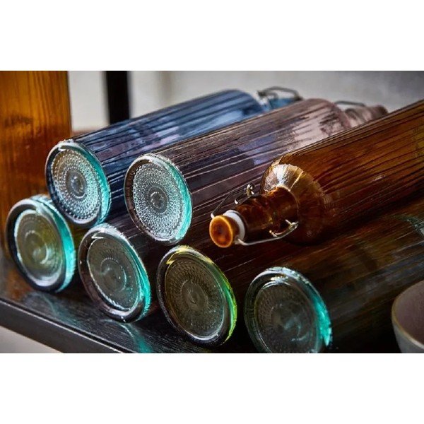 Różowa szklana butelka 750 ml Kusintha − Bitz-image-3