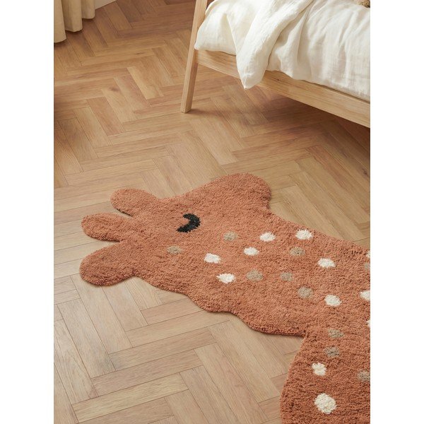 Brązowy bawełniany dywan dziecięcy odpowiedni do prania/tkany ręcznie 89x120 cm Snuggle Gino – Hanse Home-image-2