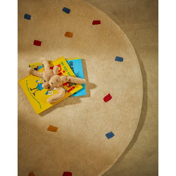 Kremowy bawełniany dywan dziecięcy ø120 cm Luli – Kave Home-image-1