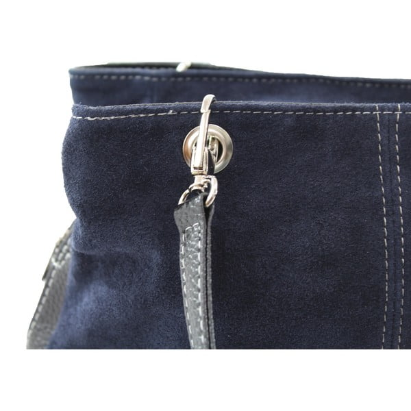 Niebieska torebka skórzana Chicca Borse Ink-image-4