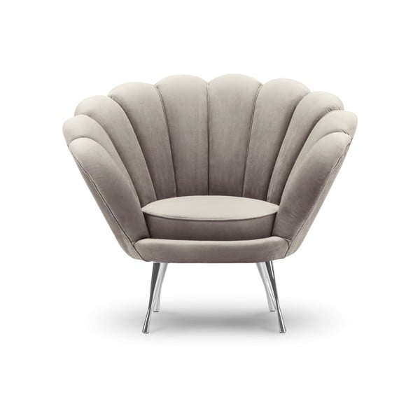 Beżowy fotel z aksamitnym obiciem Interieurs 86 Varenne-image-3