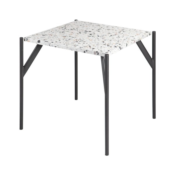 Dodatkowy stół z blatem z lastriko RGE Terrazzo Cosmos, 50x50 cm