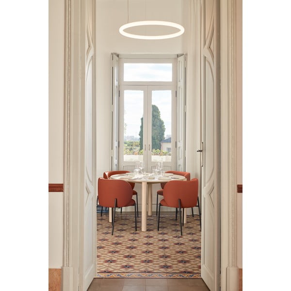 Czerwone tapicerowane fotele jadalniane zestaw 2 szt. Mogi – Teulat-image-2