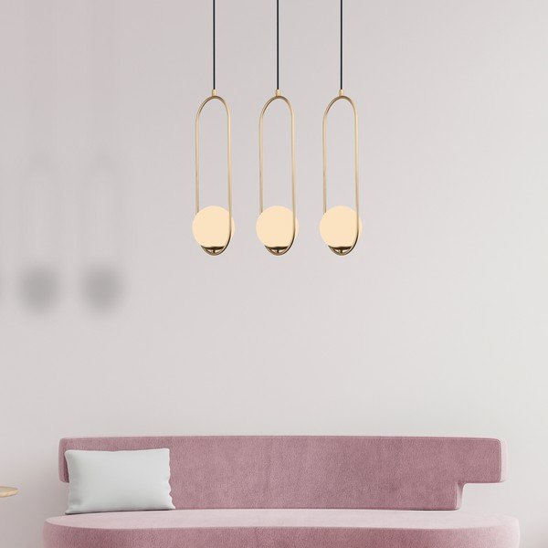 Lampa wisząca w kolorze złota Squid Lighting Arch, wys. 146 cm-image-3