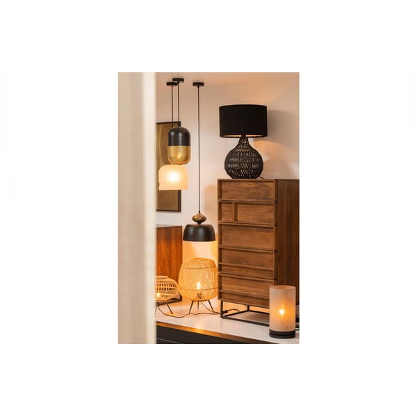 Czarna lampa wisząca z metalowym kloszem ø 31 cm Linne – WOOOD-image-2