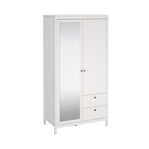 Biała szafa z lustrem 102x199x58 cm Madrid – Tvilum-image-4