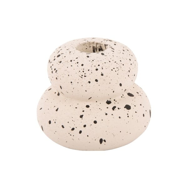 Jasnobeżowy betonowy świecznik Speckled – PT LIVING