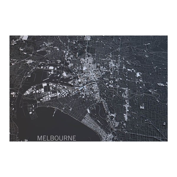 Obraz Homemania Maps Melbourne, 70x100 cm