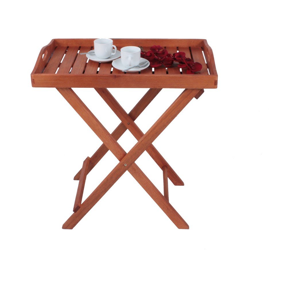 Stolik ogrodowy z litego drewna eukaliptusowego 42x67 cm Dallas – Garden Pleasure (zdjęcie 3)