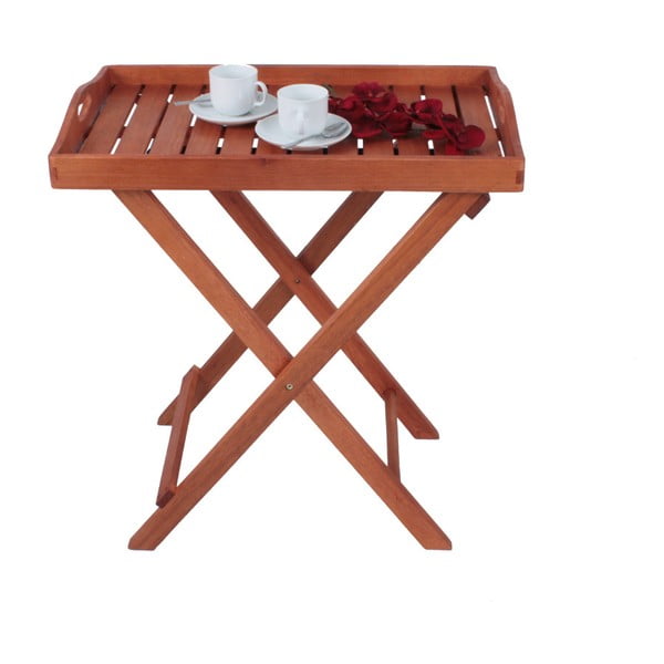 Stolik ogrodowy z litego drewna eukaliptusowego 42x67 cm Dallas – Garden Pleasure-image-2