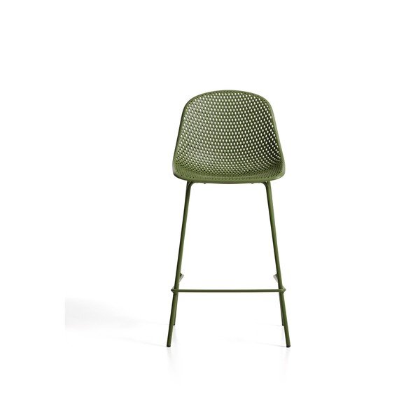Zielony metalowy/plastikowy hoker ogrodowy Quinby – Kave Home-image-4