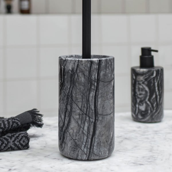 Czarna marmurowa szczotka do WC Marble – Mette Ditmer Denmark-image-1