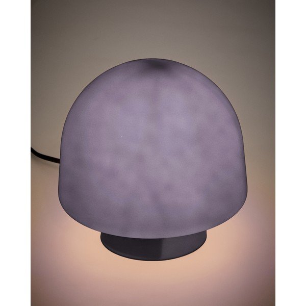 Ciemnoniebieska lampa stołowa ze szklanym kloszem (wysokość 20 cm) Reig – Kave Home-image-1