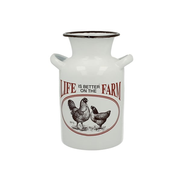 Emaliowany dzban na mleko Farm Life