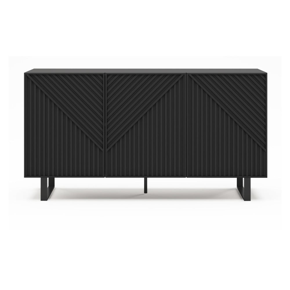 Czarna komoda 151x80x35 cm Peta – Marckeric