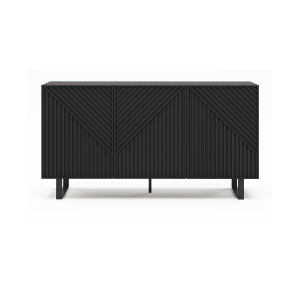 Czarna komoda 151x80x35 cm Peta – Marckeric