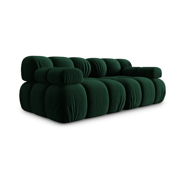 Zielona aksamitna sofa 188 cm Bellis – Micadoni Home-image-3