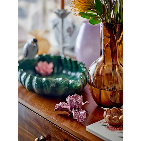 Brązowy szklany ręcznie wykonany wazon (wysokość 27 cm) Saiqa – Bloomingville-image-1