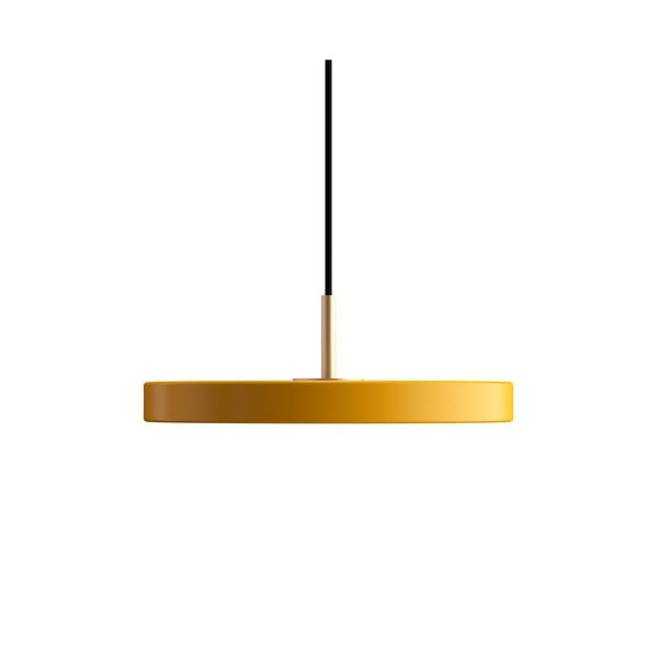 Żółta lampa wisząca LED z metalowym kloszem ø 31 cm Asteria Mini – UMAGE-image-3