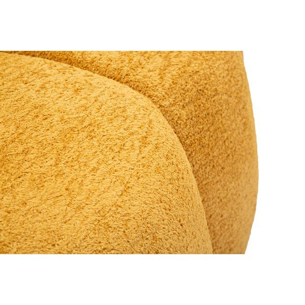Musztardowa sofa z materiału bouclé 145 cm Ball – Mauro Ferretti-image-4