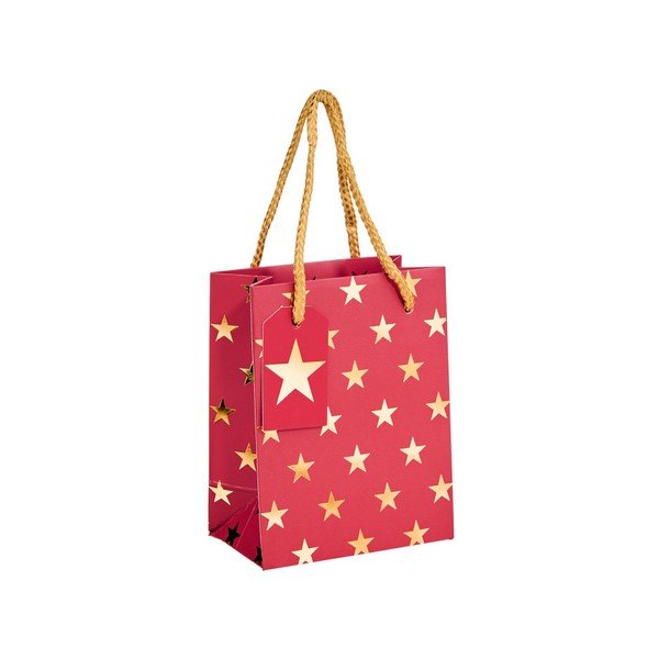 Czerwona torebka prezentowa Butlers hvezdy, wys. 8,5 cm-image-1