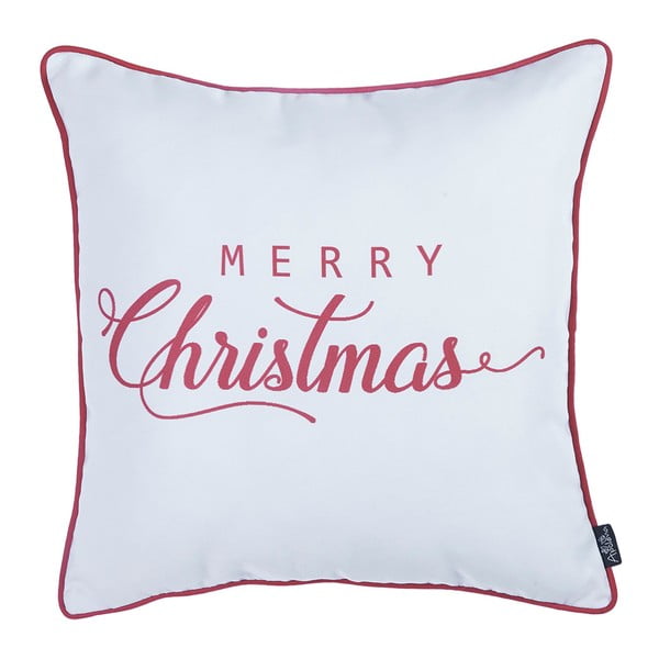 Biało-czerwona poszewka na poduszkę Mike & Co. NEW YORK Honey Merry Christmas, 45x45 cm