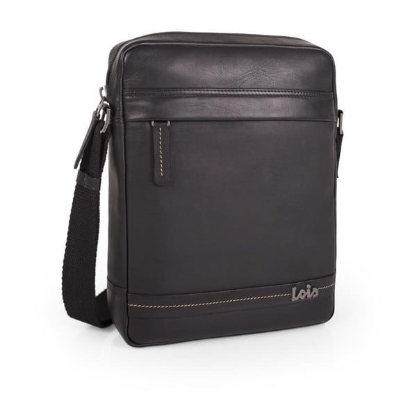 Skórzana torba męska na iPad LOIS no. 726, czarna