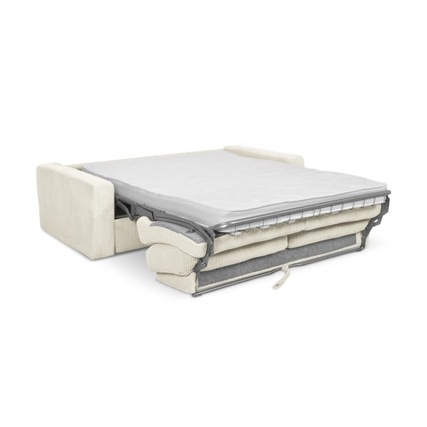 Beżowa sztruksowa rozkładana sofa 195 cm Nona – Makamii-image-3