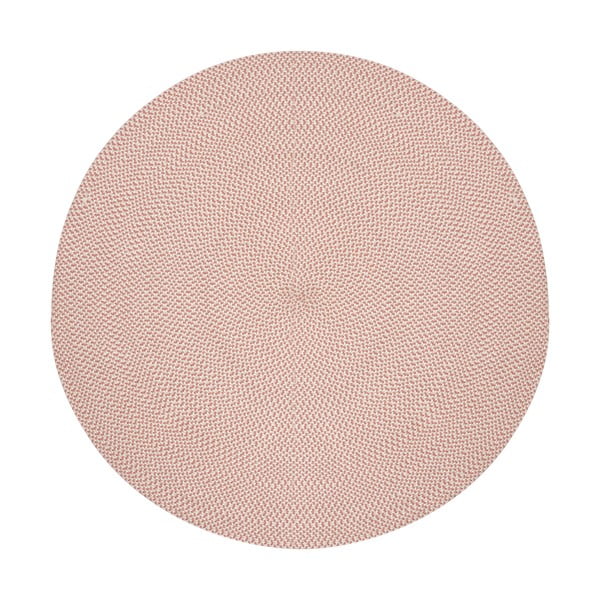 Różowy okrągły dywan odpowiedni na zewnątrz z włókien z recyklingu ø 150 cm Rodhe – Kave Home