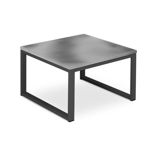 Szary stół ogrodowy w betonowym dekorze i czarnej ramie Calme Jardin Nicea, dł. 60 cm-image-2