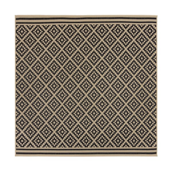 Czarno-beżowy dywan odpowiedni na zewnątrz 200x200 cm Moretti – Flair Rugs