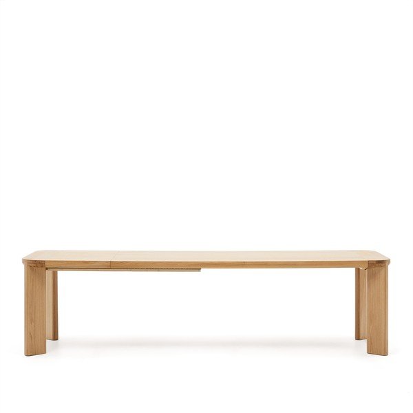 Rozkładany stół z blatem w dekorze dębu z dodatkowym blatem 100x240 cm Jondal – Kave Home-image-2