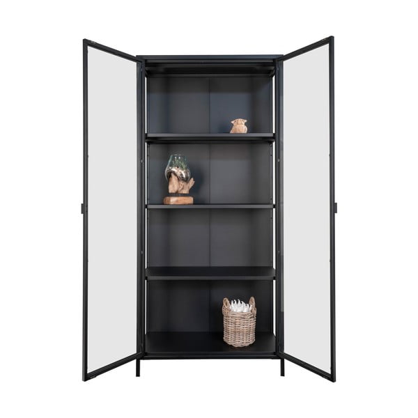 Czarna metalowa witryna 80x175 cm Brisbane – House Nordic-image-4