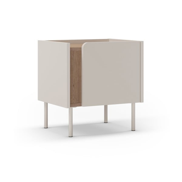 Kremowa/w naturalnym kolorze szafka nocna w dekorze dębu Lucile – Marckeric-image-2