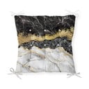 Poduszka na krzesło Minimalist Cushion Covers Black Gold Marble, 40x40 cm
