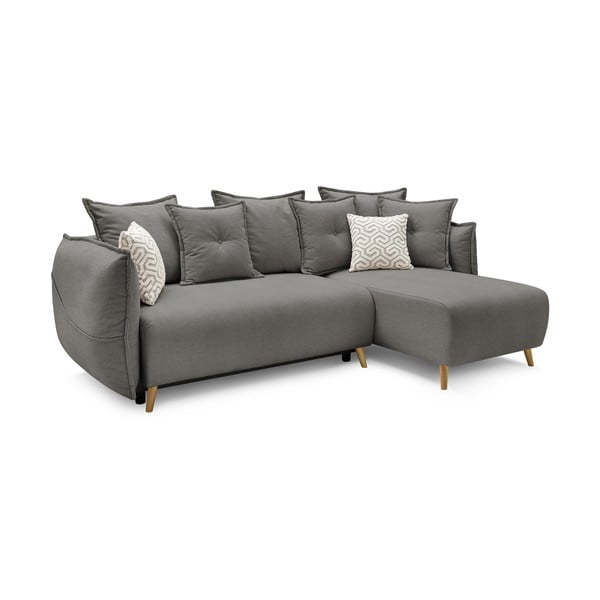 Jasnoszary rozkładany narożnik (róg zmienny) Nessa – Bobochic Paris-image-4